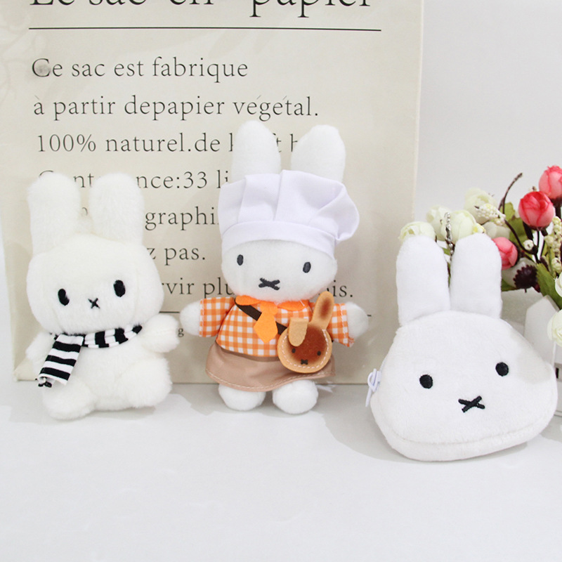 Thỏ trắng Miffy móc khoá gấu bông ship hỏa tốc tphcm đồ chơi nhồi bông hoạt hình dễ thương Miffy 10cm