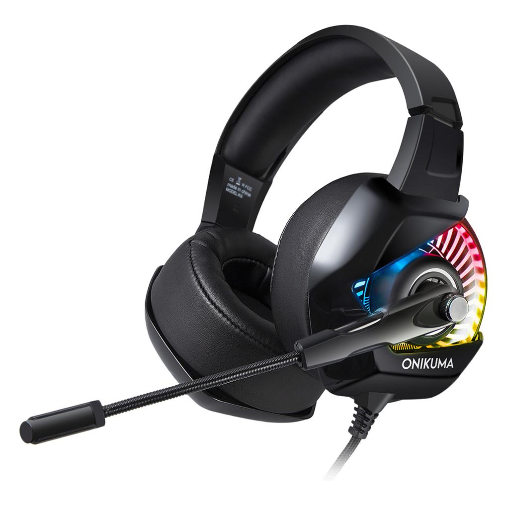 Gaming Headset with Microphone RGB Colorful LED Headphone for PS4