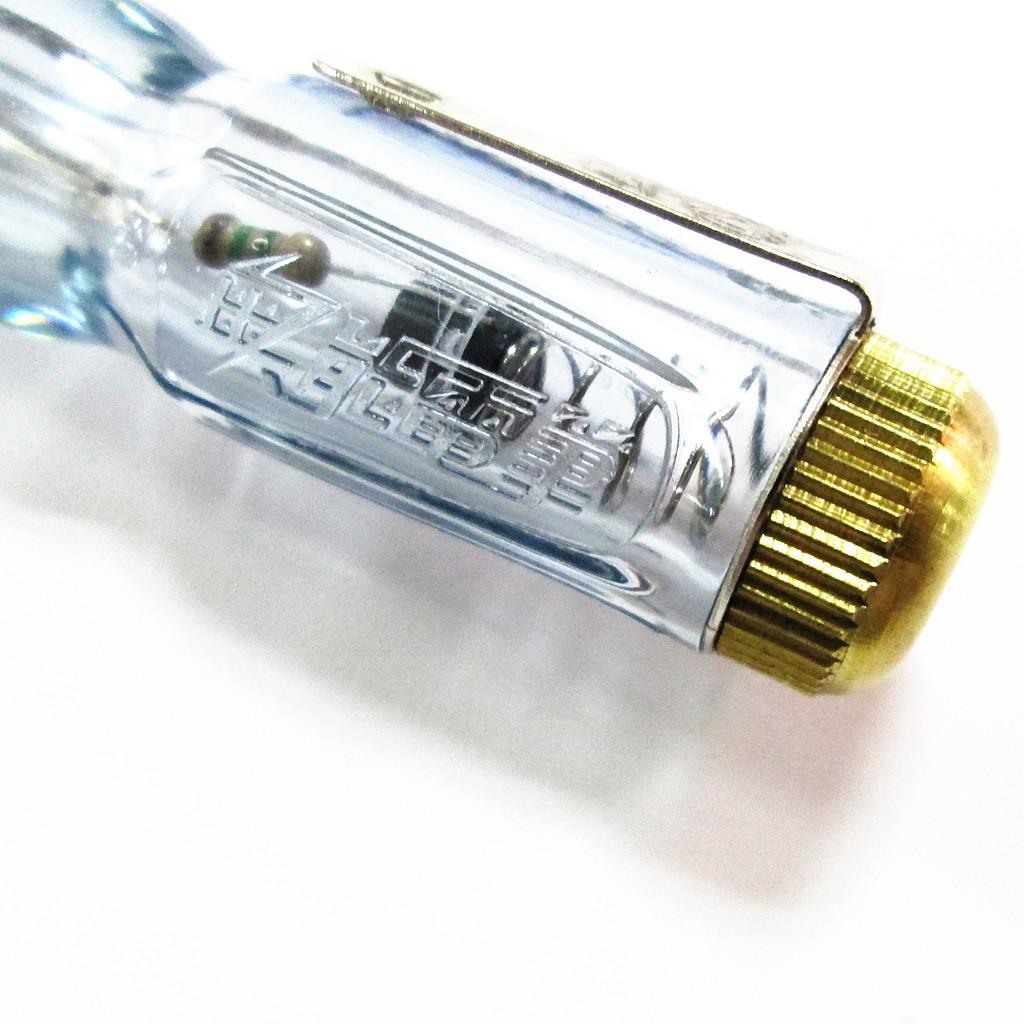Clear Plastic Nonslip Handle Slotted Tip Voltage Test Pencil AC 100-500V