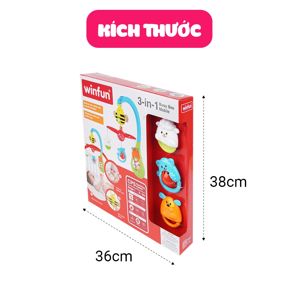 Treo Cũi Hình Động Vật Có Nhạc Winfun 0856