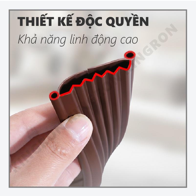 Nẹp mút ZICZAC thế hệ mới chắn cửa chống côn trùng Thanh chặn gió khe cửa chống thoát hơi gió điều hòa KINGRON