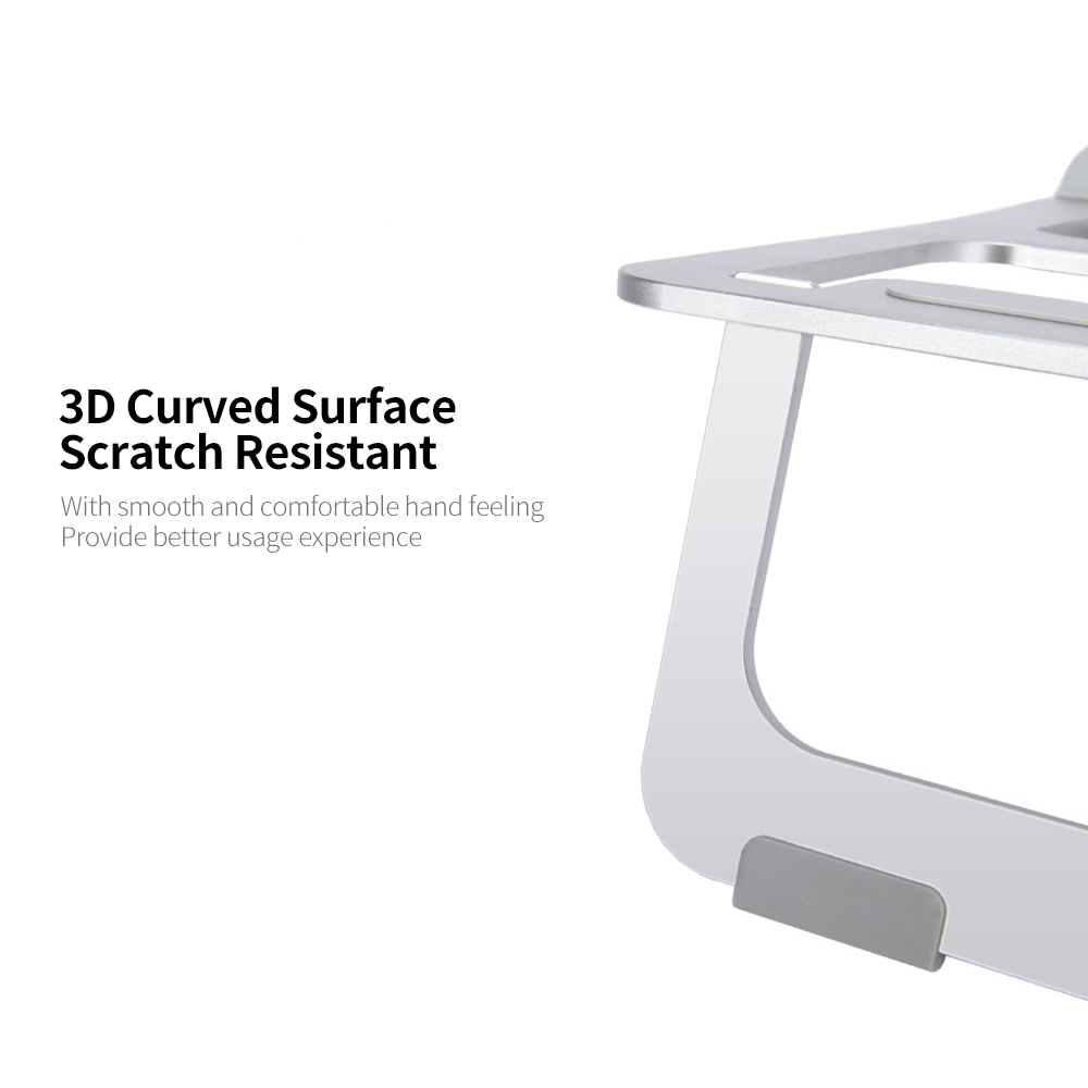 Chân Đế Hợp Kim Nhôm Giá Đỡ Silicone Làm Mát Chống Trượt Cho Máy Tính Xách Tay Máy Tính Để Bàn, , Màu Bạc