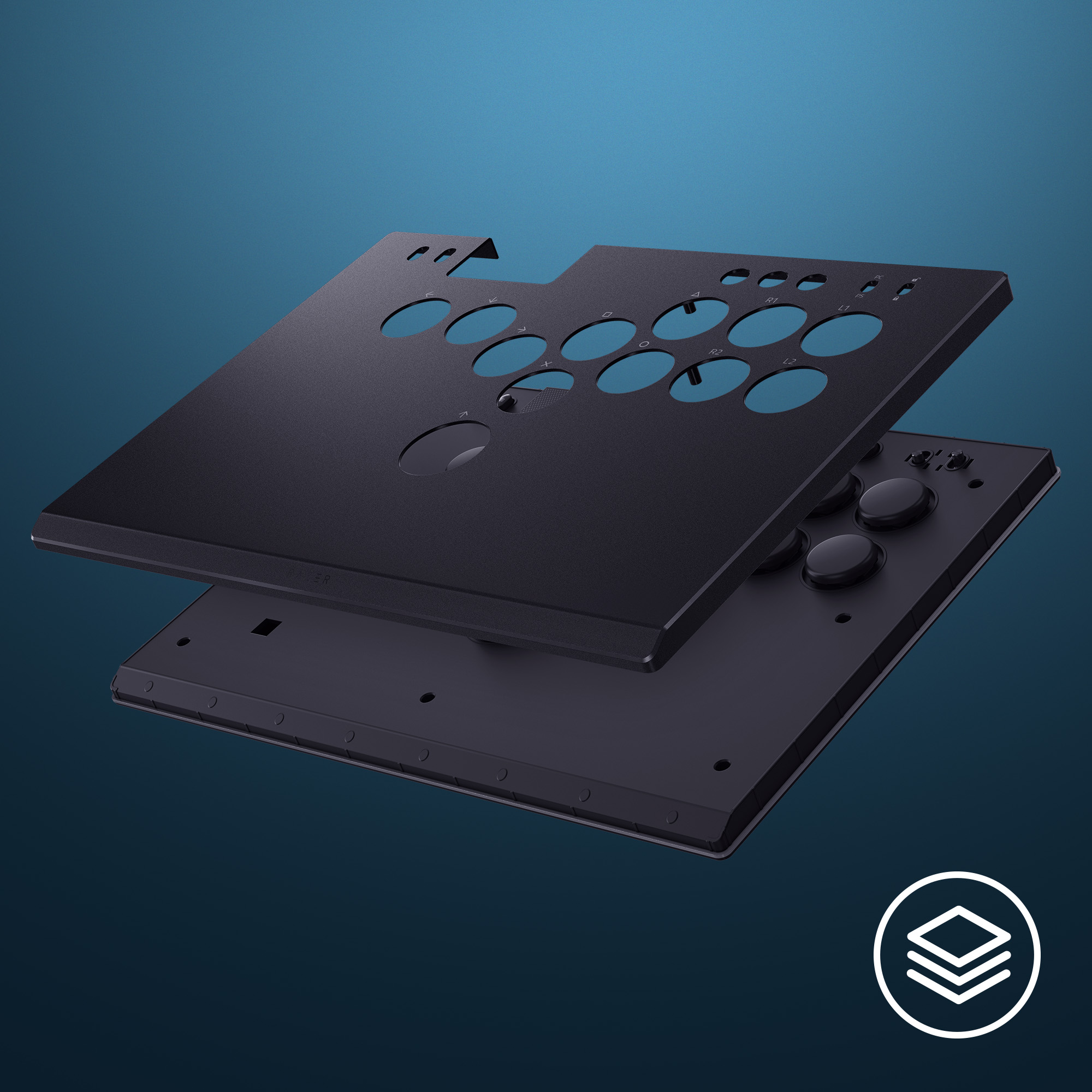 [NEW] Razer Kitsune - All-Button Optical Arcade Controller for PS5™ and PC (Bộ điều khiển Arcade) | Low-Profile Optical Switches | Slim Form Factor | Removable Top Plate | Chroma RGB Lighting | USB Type C