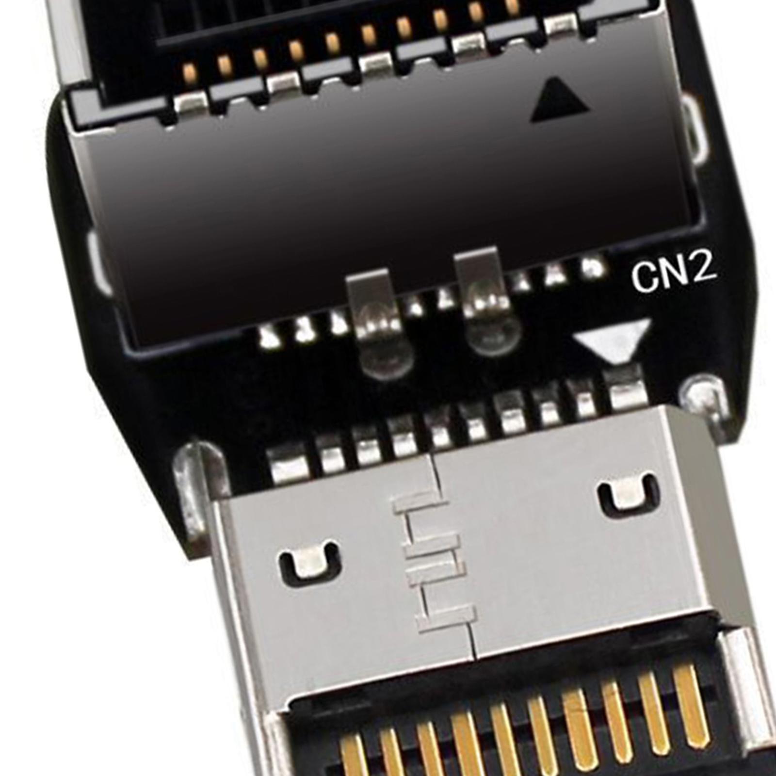 Type E USB 3.1 Front Panel Header 90 Degree Elbow for Computer Motherboard Style