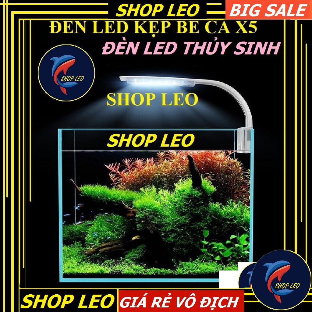 Đèn led kẹp bể cá X5 - Đèn cho hồ thủy sinh - hồ bán cạn - phụ kiện thủy sinh - shopleo
