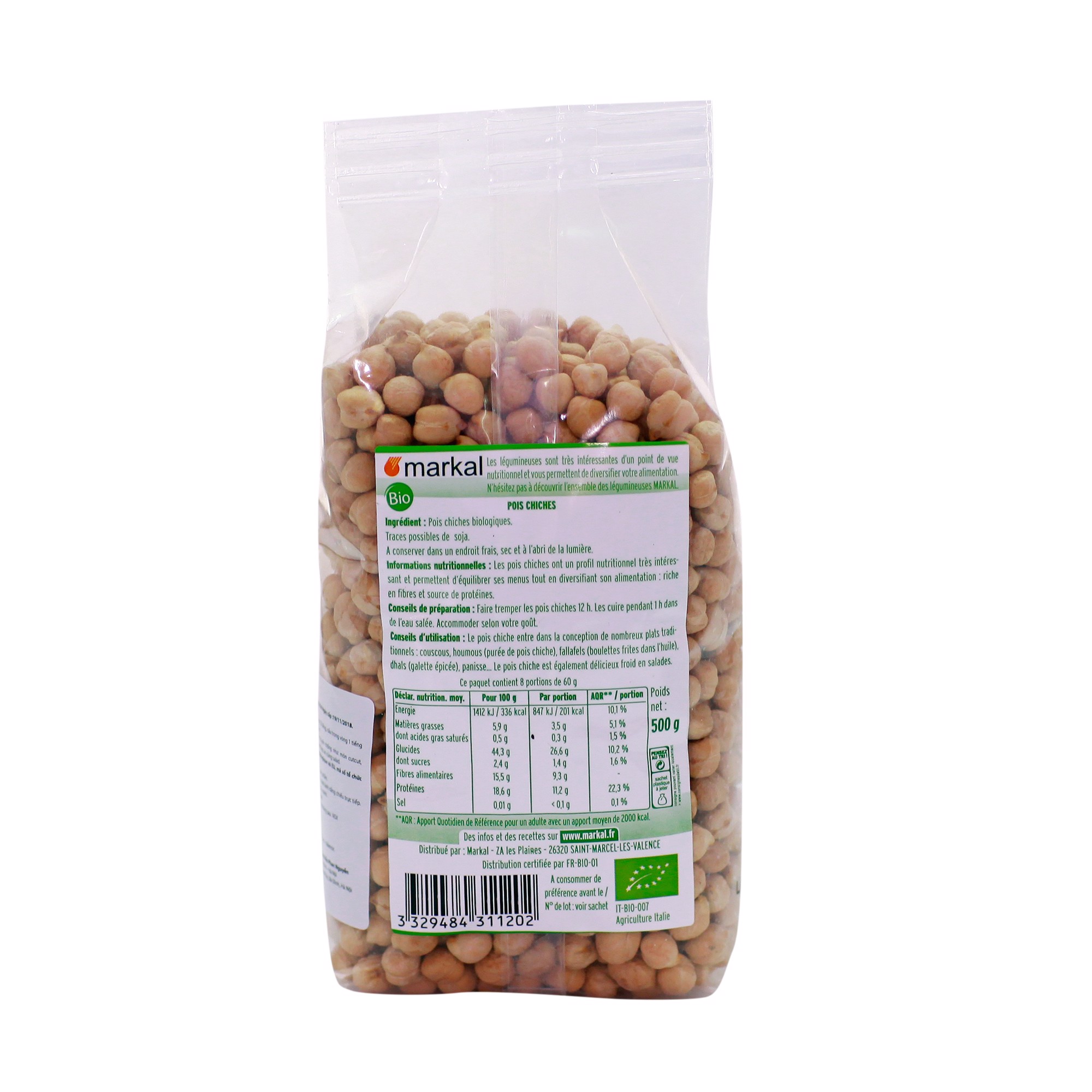 Đậu gà hữu cơ Markal Organic Chick Peas 500g