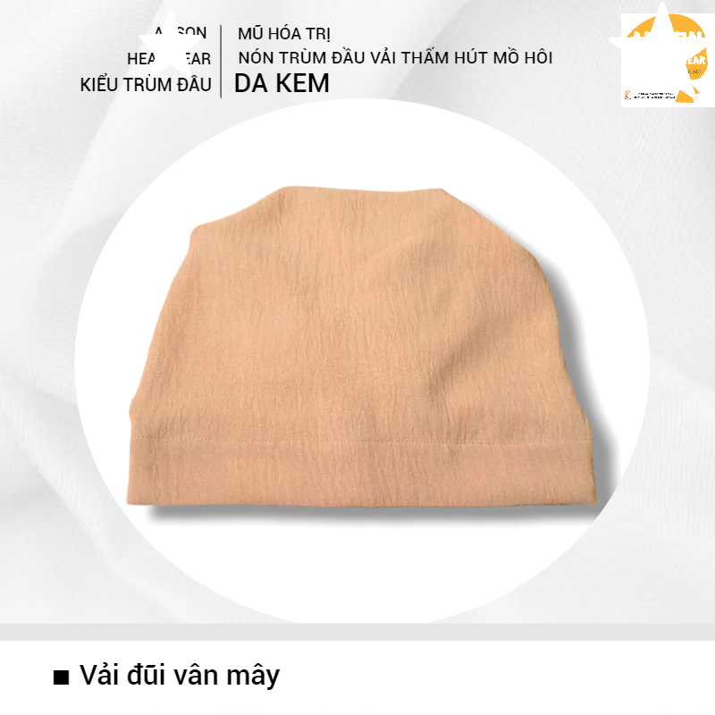 [NÓN THUN COTTON KHÔ] [1 lớp] Nón vải trùm đầu, beanies, mũ vải, khăn đội đầu, khăn che đầu, cancer hat chemo hat