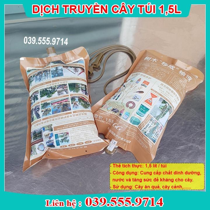 TÚI 1,5 LÍT DỊCH TRUYỀN CUNG CẤP CHẤT DINH DƯỠNG CHO CÂY - DÀNH CHO CÂY MỚI TRỒNG, CÂY SUY YẾU