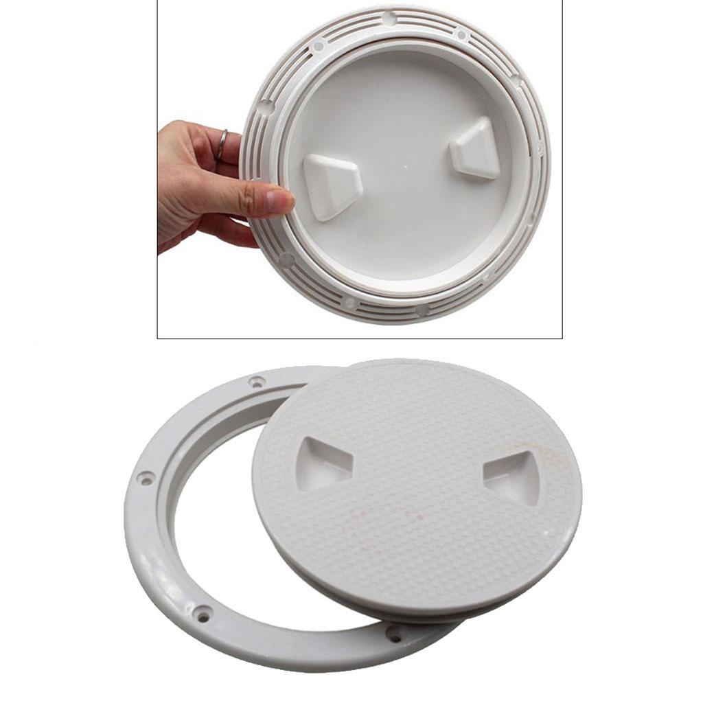 2 Pieces White Round 4" Deck   For Yacht Marine Boating