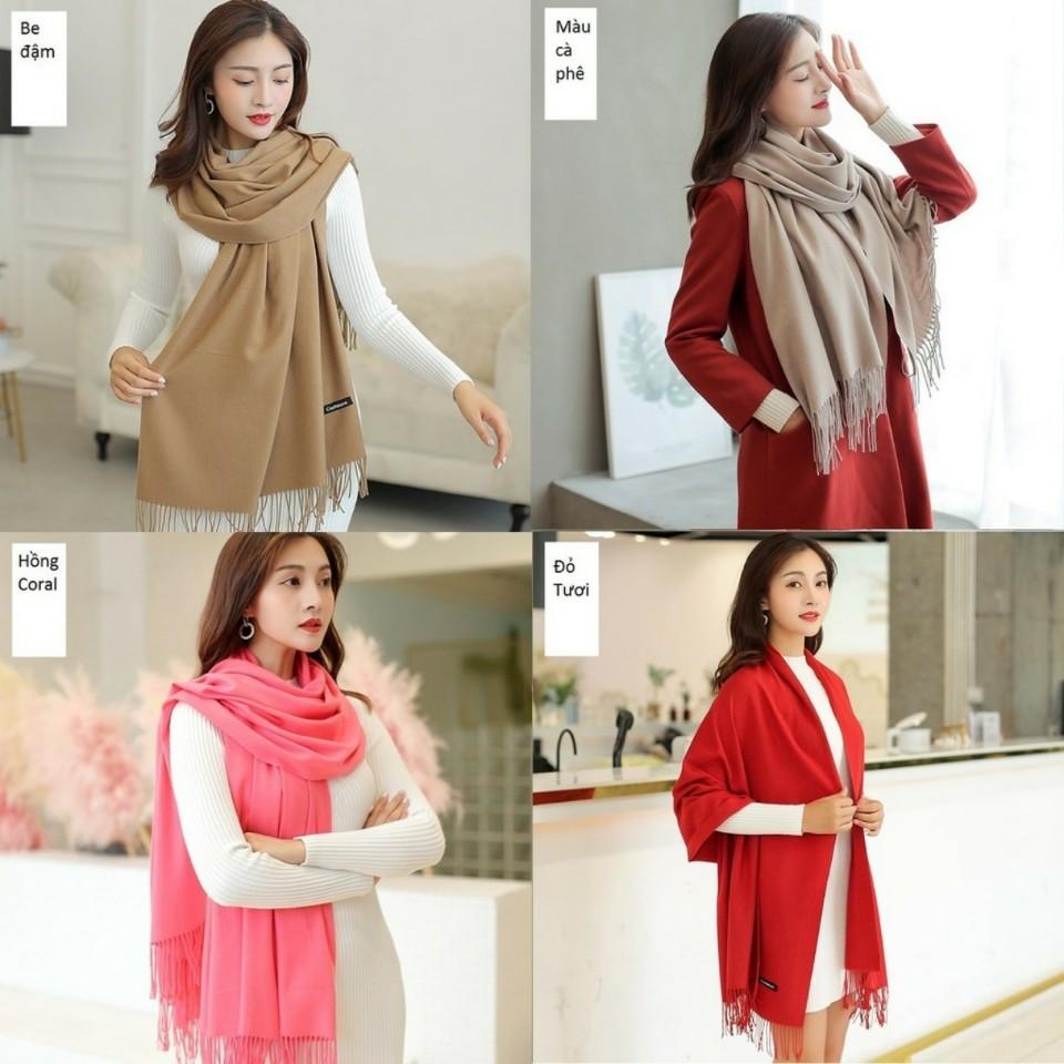 Khăn choàng cổ Cashmere 200 x 70cm, đơn giản, thanh lịch