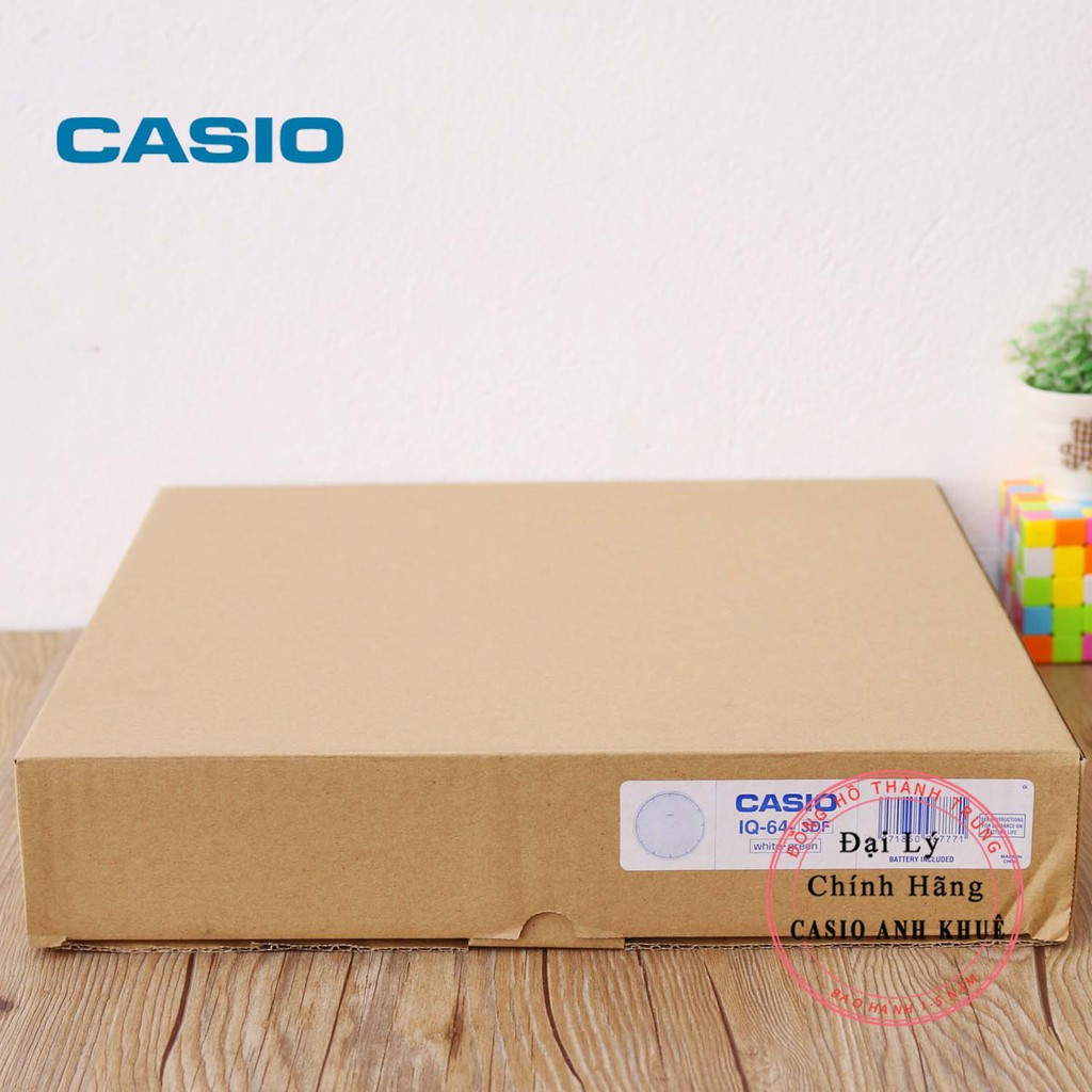 Đồng Hồ Treo Tường Casio IQ-64-3DF Màu Trắng ( Đường Kính 30.5 cm)