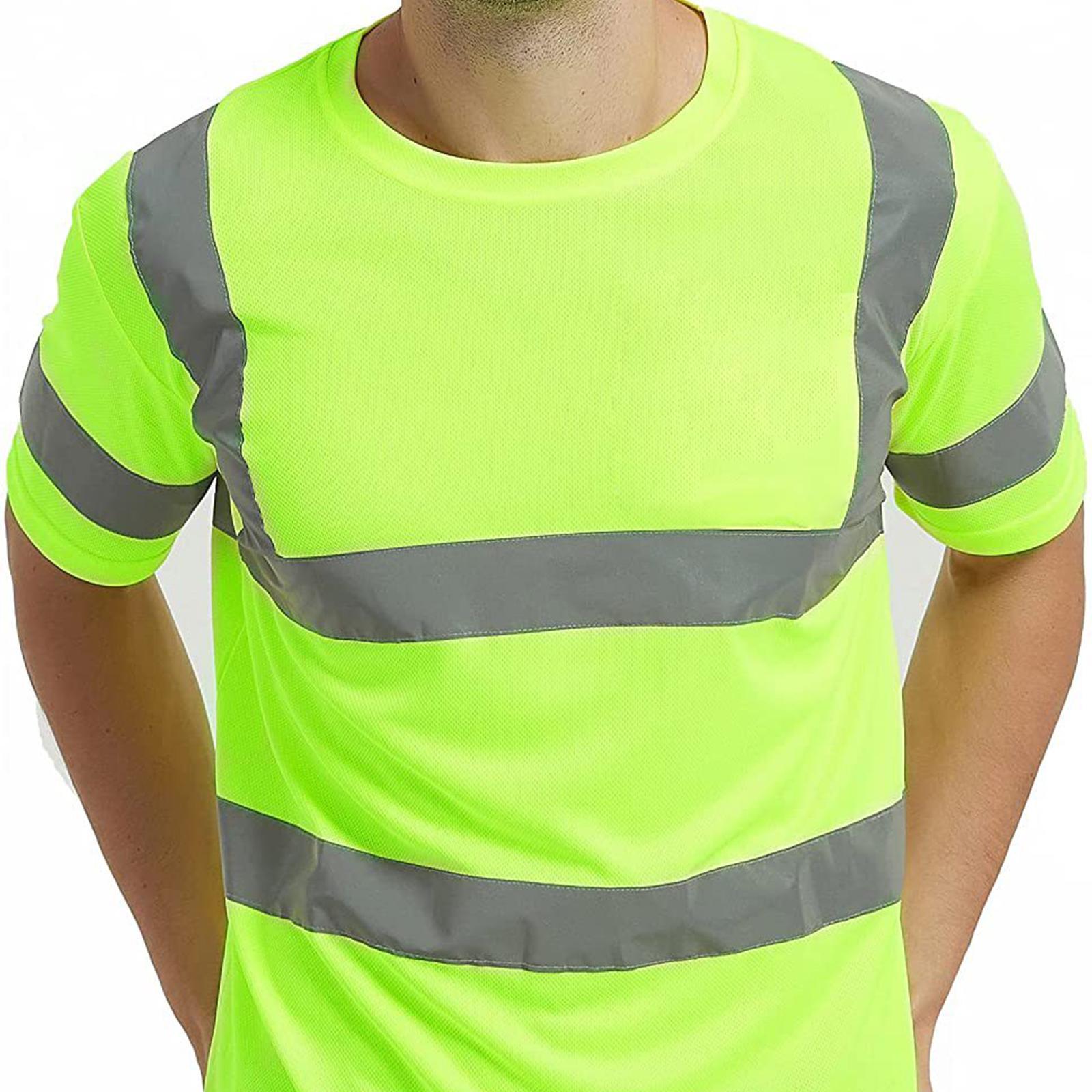 Safety T Shirts High Visibility Reflective Shirts for Work Road Construction