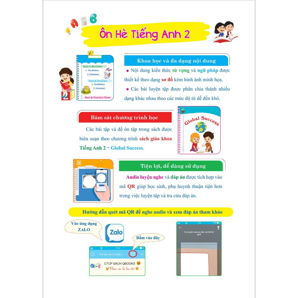 Ôn Hè Tiếng Anh Lớp 2 - Dành cho học sinh lớp 2 lên 3 - Bản Quyền