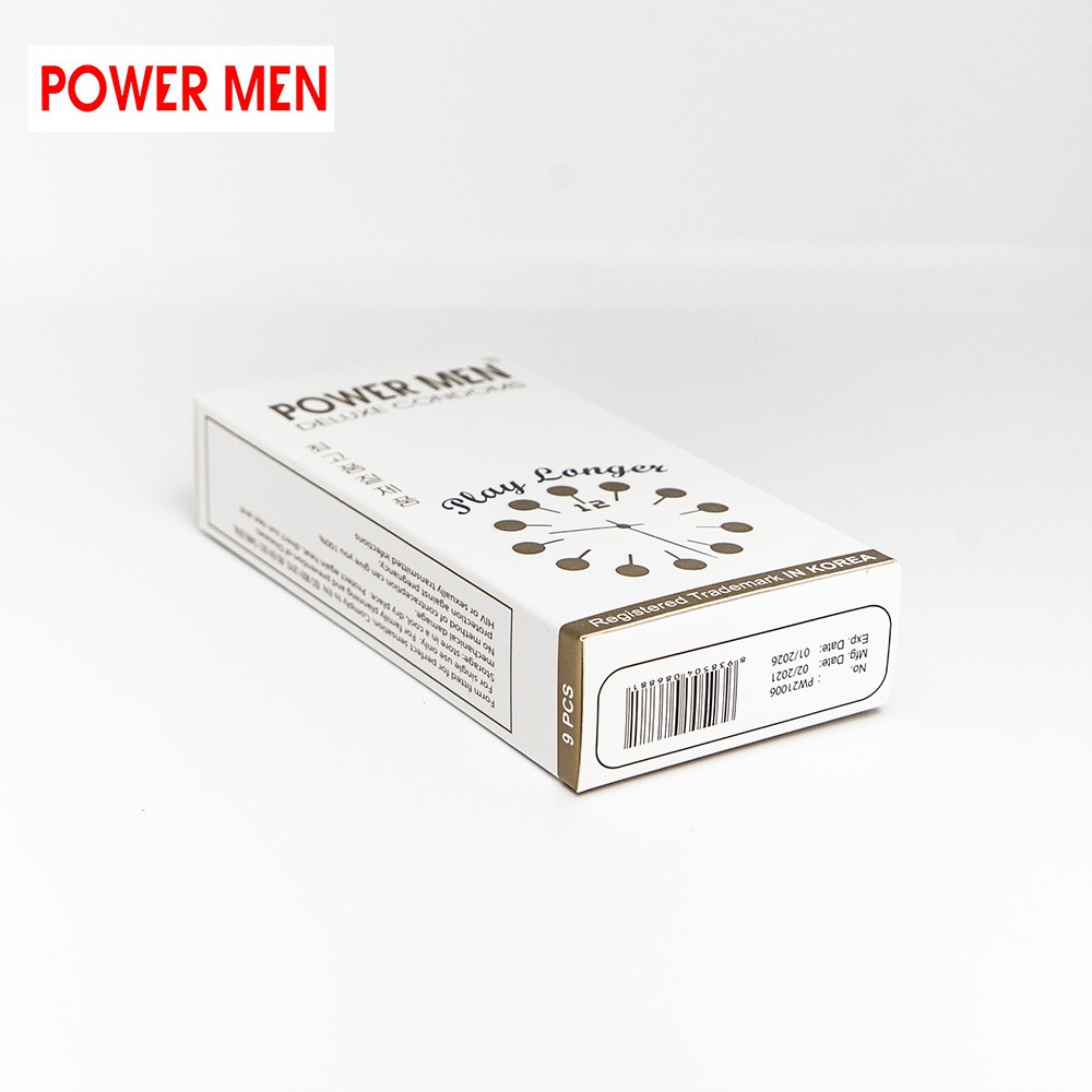 Bao cao su POWER MEN gân gai, kéo dài thời gian 9 chiếc