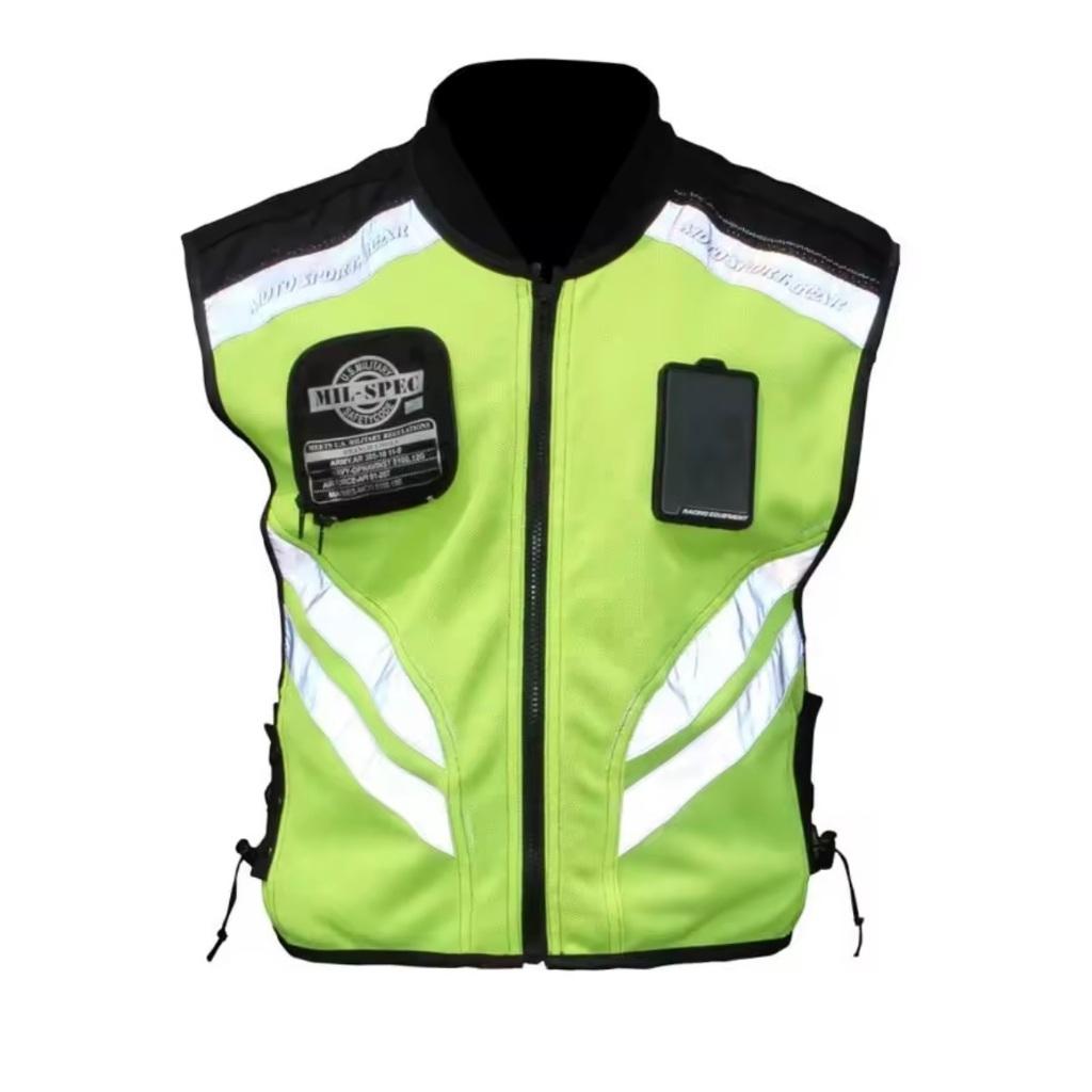 Áo Gile Bảo Hộ Phản Quang Đa Năng_Motorcycle Rider Vest - Đen