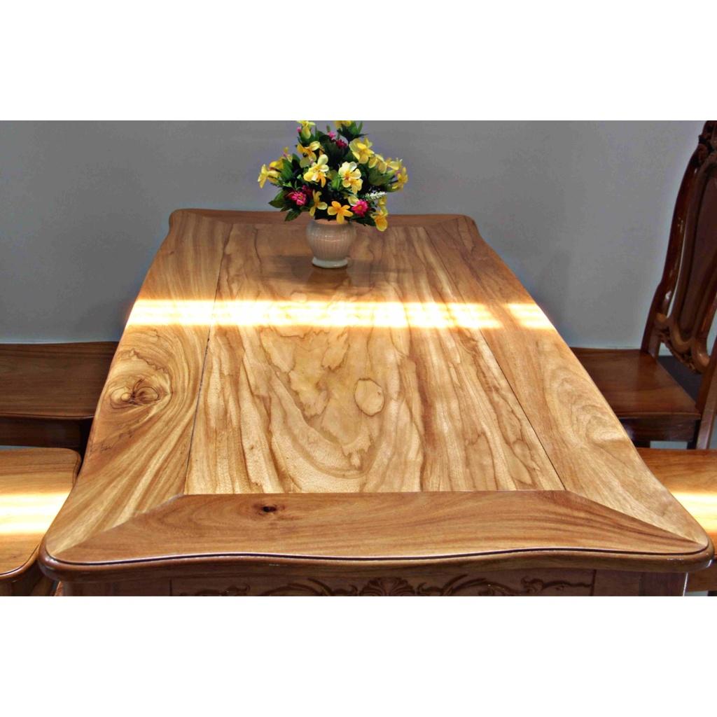 BÀN ĂN GỖ GÕ ĐỎ VUÔNG 6 GHẾ