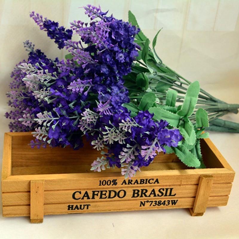 Hoa giả, nhánh hoa lavender oải hương 4 màu siêu đẹp trang trí nhà cửa, quán cafe