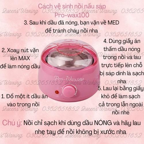 Nồi nấu Sáp Wax Lông Pro-wax 100 Cao Cấp có 3 màu bảo hành 2 tháng