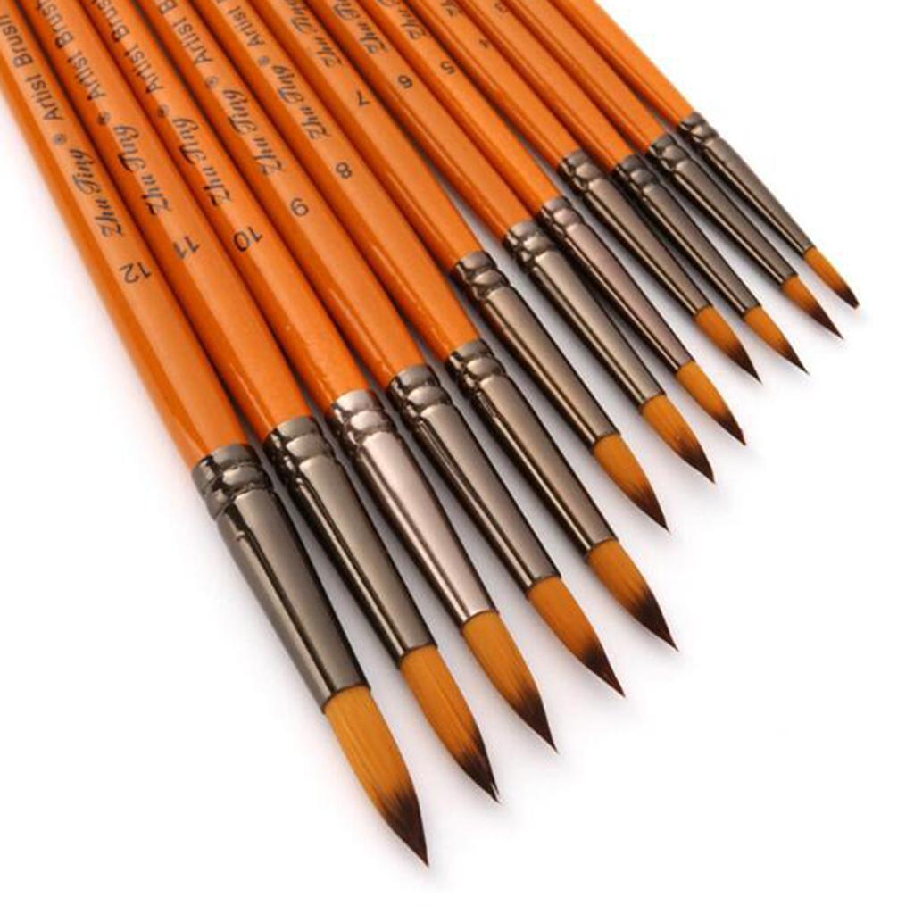 24pcs Artist Paint Brushes Set Art Painting Supplies Watercolor Oil Painting