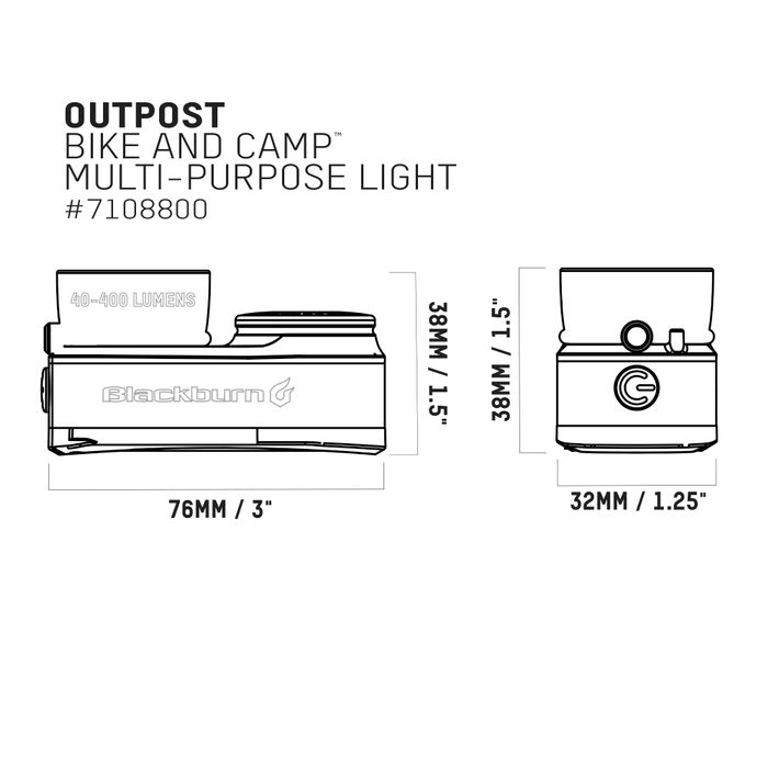 Đèn Xe Đạp Và Cắm Trại Blackburn Outpost Bike And Camp Light