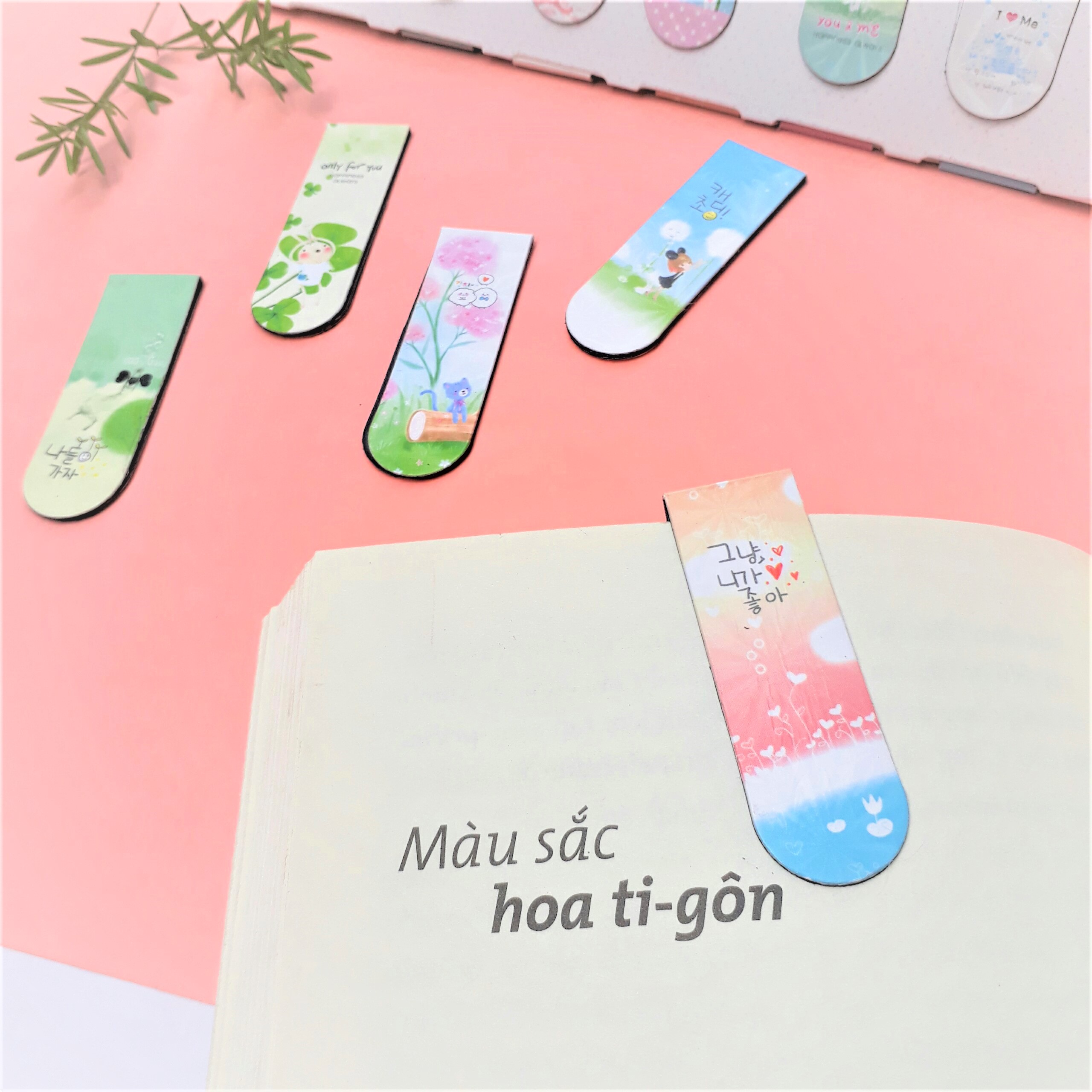 Combo 5 Bookmark Nam Châm Đánh Dấu Sách - Động Vật Dễ Thương (Mẫu Ngẫu Nhiên)