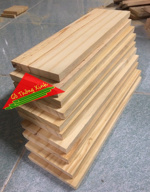 Bó 10 tấm gỗ thông mới đẹp dài 30cm, rộng 9cm, dày 1.3cm dùng làm kệ, ốp tường, trang trí