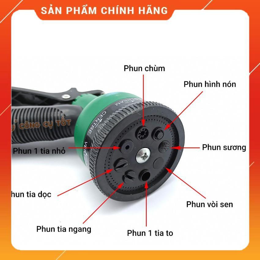 Vòi xịt rửa xe,Vòi phun nước tưới cây tăng áp thông minh 8 chế độ 815621-1