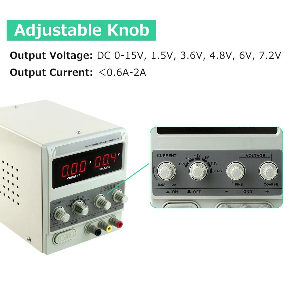 Bộ nguồn DC có thể thay đổi 15V 2A Màn hình kỹ thuật số Chuyển mạch có thể điều chỉnh Bộ nguồn được điều chỉnh cho điện thoại di động Sửa chữa máy tính xách tay Bảo trì