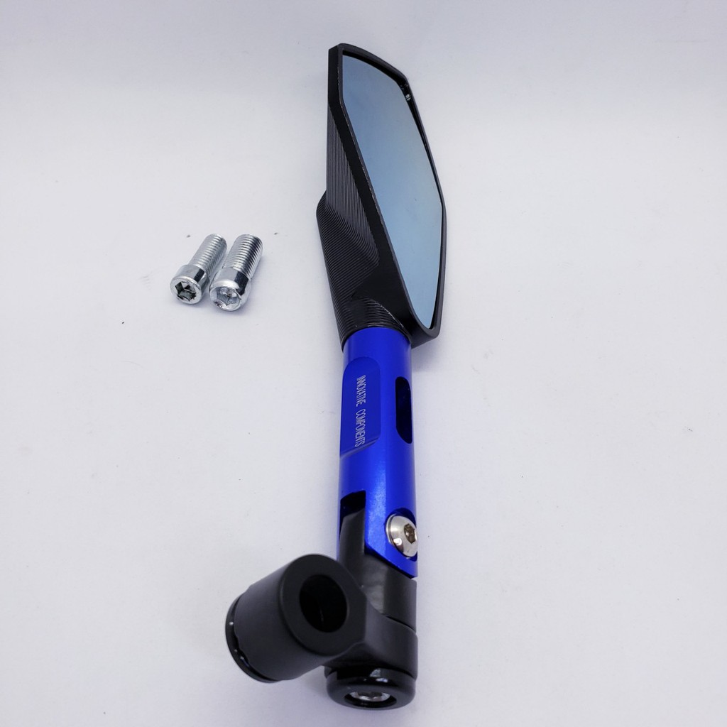 Gương chiếu hậu Rizoma 5 cạnh nhôm CNC cao cấp Màu xanh dành cho các dòng xe máy - TKA-DG66xanh