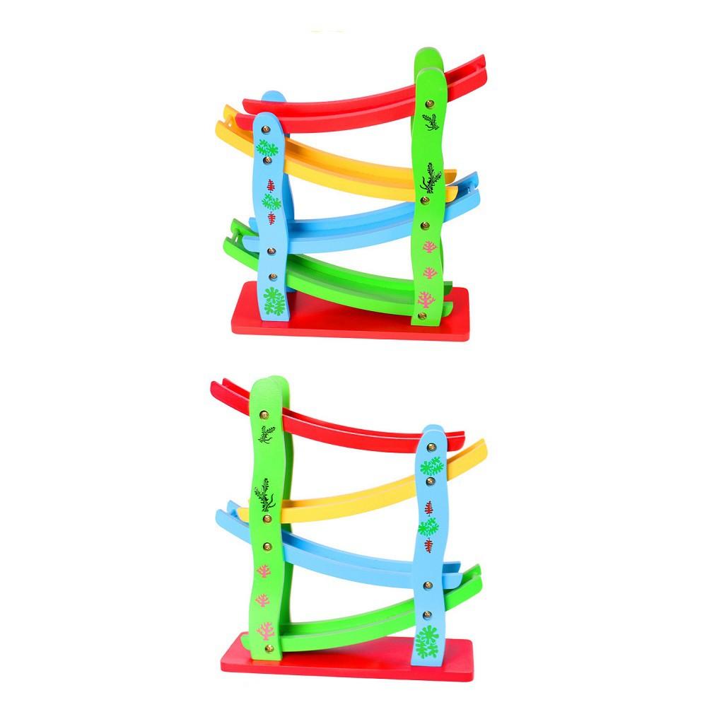 Đồ chơi gỗ cầu trượt ô tô 4 tầng cho bé yêu KB216023