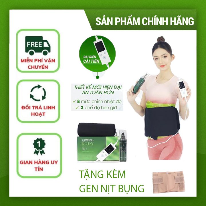Bộ Ủ Nóng Tan Mỡ SLIMMING BODY 2  Đánh Bay Mỡ Bụng, Đùi Hiệu Quả - Bản cải tiến 2021 Chức năng hẹn giờ tắt