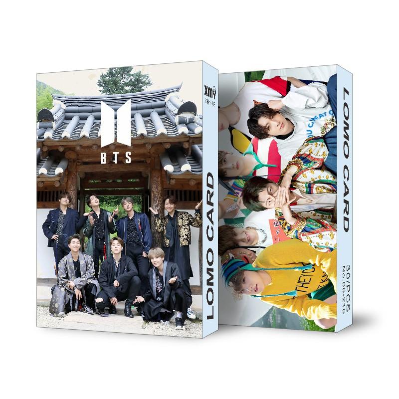 4 mẫu Lomo card BTS hộp ảnh 30 thẻ ảnh nhóm nhạc BTS
