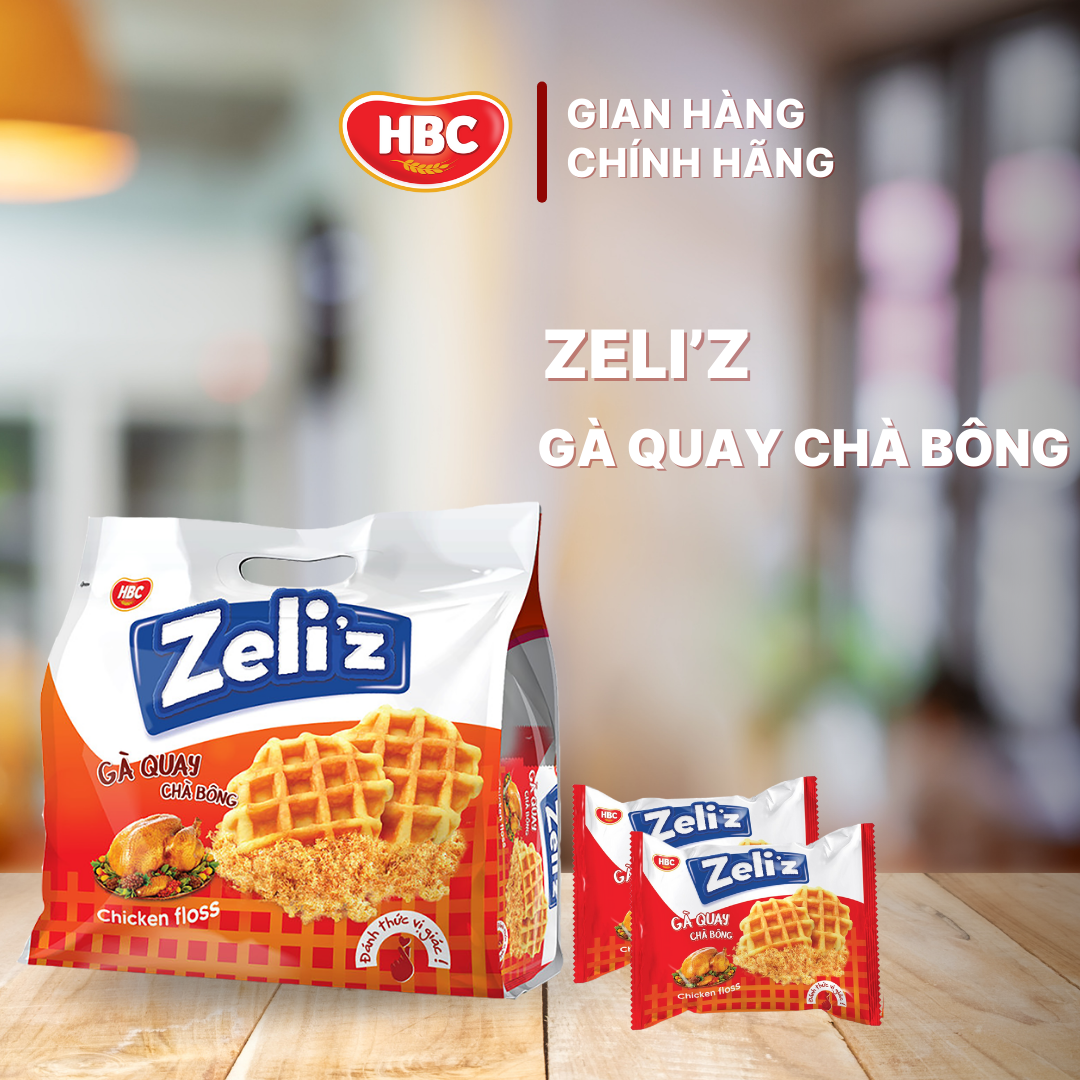 Bánh Gà Quay Chà Bông Zeli'z - HBC Foods - 156Gr/Túi (6 cái/túi ) - Hàng chính hãng