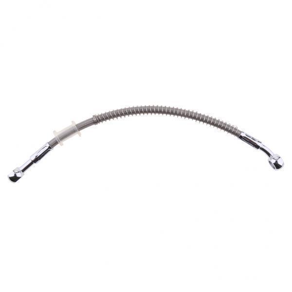 2xMotorcycle Braided Spring Brake Clutch Oil Hose Line Pipe Tube 30cm Silver