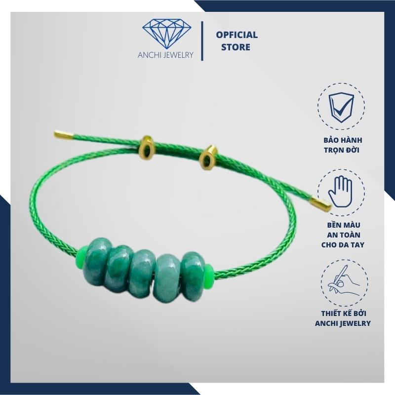 Vòng tay ngũ điếu phong thuỷ, vòng đồng điếu ngọc sơn thủy mệnh mộc, hỏa. Anchi jewelry