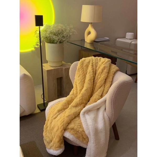 Chăn cừu Tafurong Chăn lông cừu cuộn siêu giữ nhiệt,mặt lông cừu mêm mại