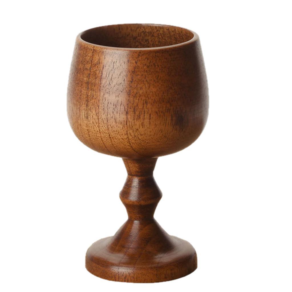 Natural Wooden Cup Handmade Coffee Tea Beer Juice Milk Mug Drink 7.5cmx13cm