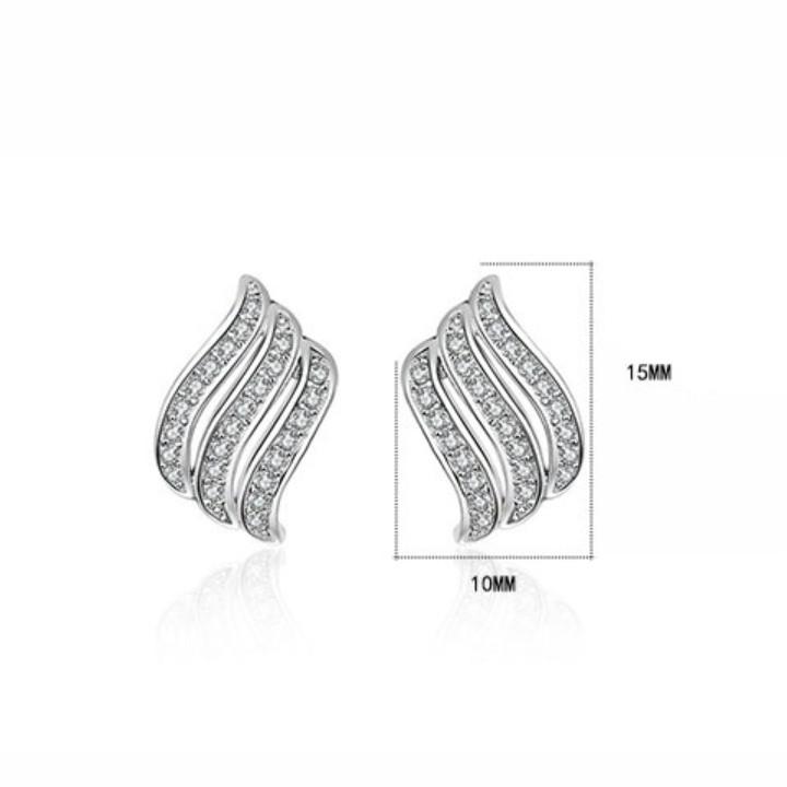 Bông tai đôi cánh nạm đá BHBT424