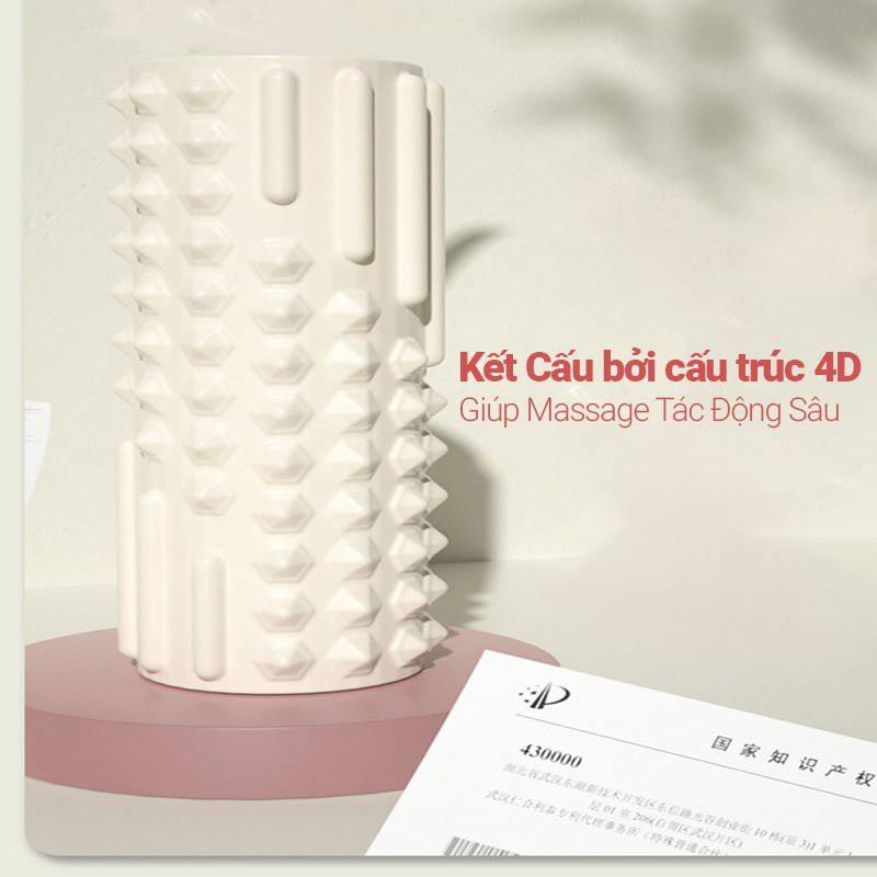 ống lăn 45cm massage Làm Giãn Cơ Trong Yoga/GYM/PILATE Foam Roller Cấu Trúc 4D Tác Động Sâu