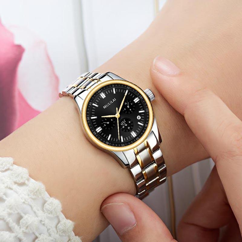 Thời Trang Nữ Cao Cấp Kim Cương Giả Chất Liệu Thép Không Gỉ Với Đồng Hồ Nữ Đồng Hồ Doanh Nhân Nhật Bản Chuyển Động Quartz Đồng Hồ Relogio Feminino