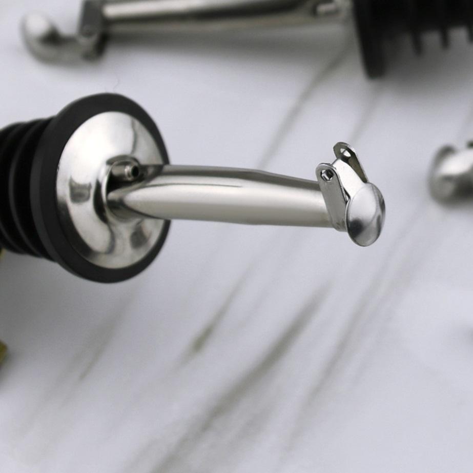 Combo 5 vòi rót rượu, dầu ăn đa năng Inox 304 DandiHome có nắp đậy