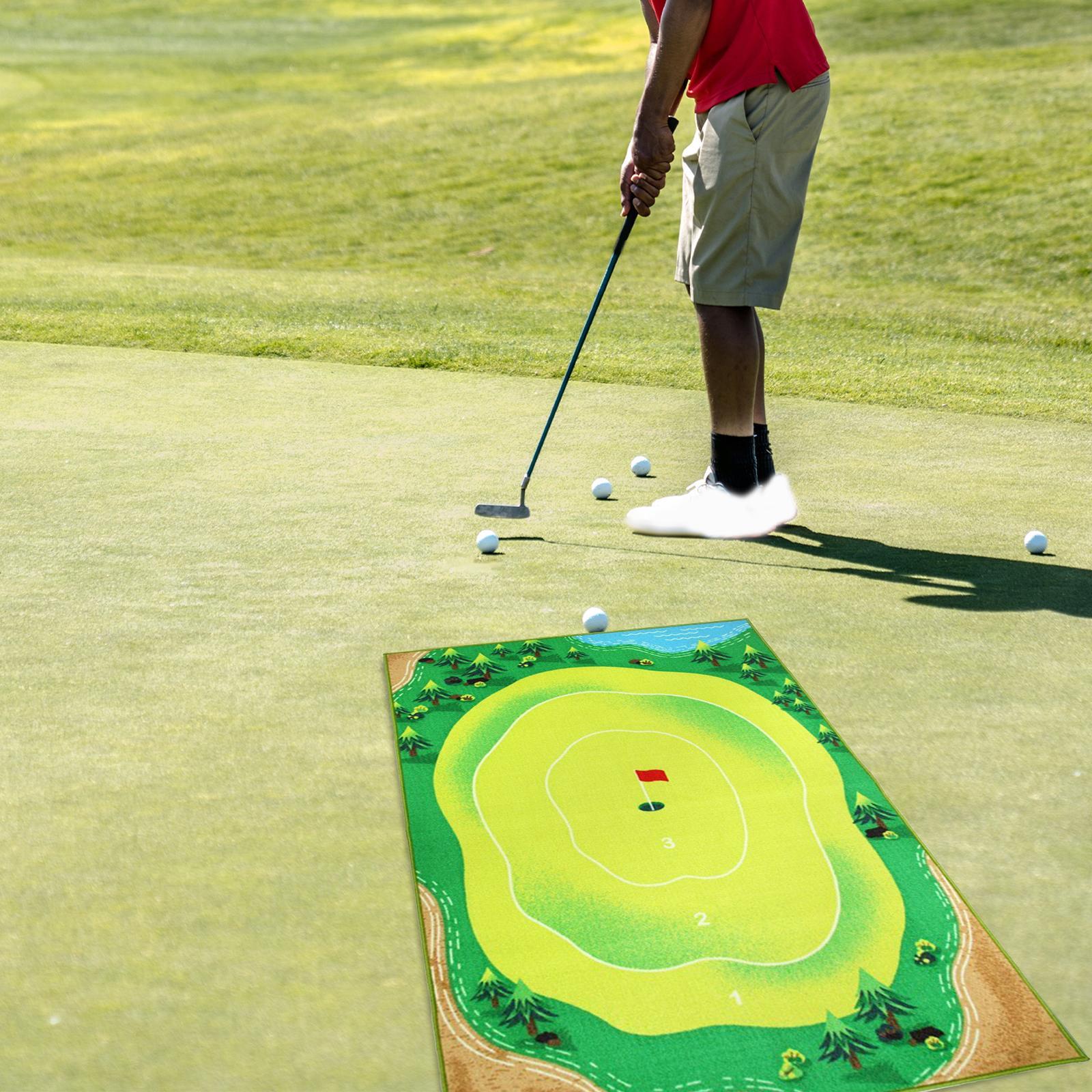 Golf Game Mat Practice Mats Portable and Balls Indoor Outdoor Equipment