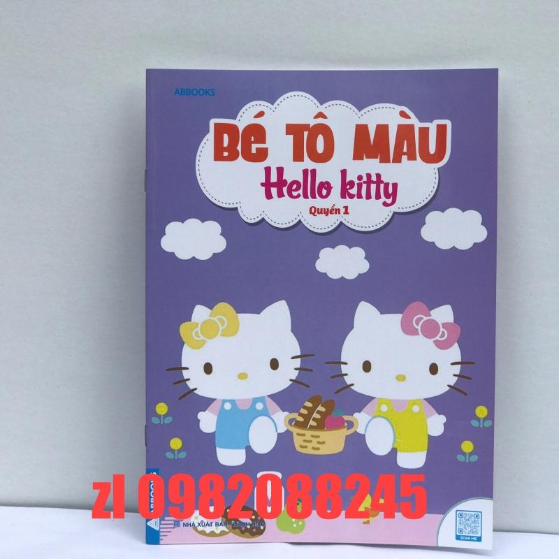 set 2 tập /vở bé tô màu helo kity