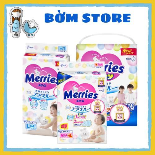 Tã Bỉm Merries Quần/Dán Nội Địa Nhật Chính Hãng Đủ Size NB96/S88/M68/M64/L58/L50/XL44/XXL28