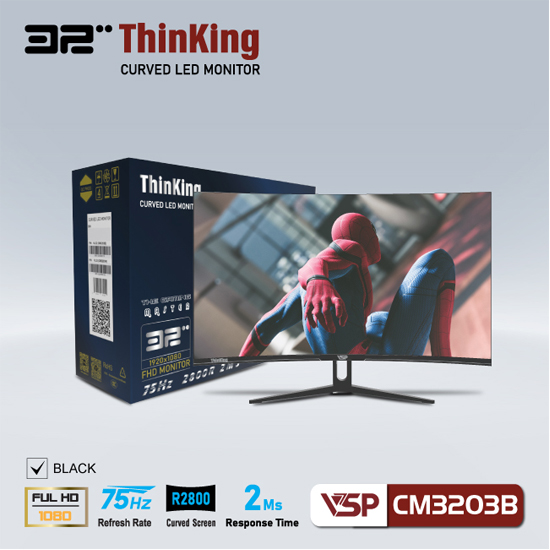 Màn hình CONG LCD VSP 32inch ThinKing  Master Gaming VL32 (CM3203B) 75Hz - Hàng Chính Hãng