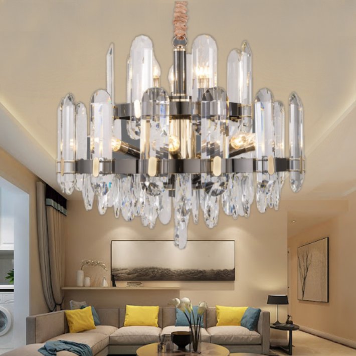 Đèn chùm pha lê cao cấp thiết kế sang trọng trang trí phòng khách, nhà hàng, khách sạn, quán cafe 7580/600
