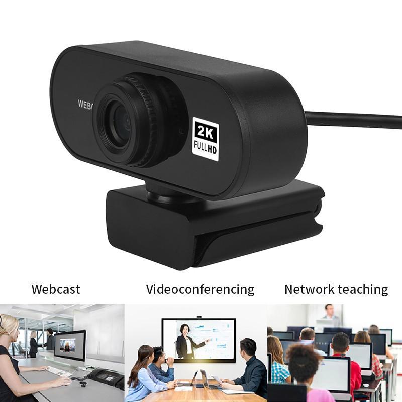 Webcam máy tính FullHD 1080p -2K có Mic rõ nét - Thu hình cho máy tính, pc, TV, để bàn - Rõ nét - Chân thực