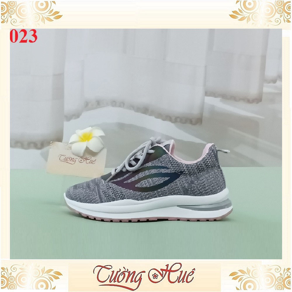 Giày Thể Thao Nữ Đế Cao 4CM Họa Tiết Buộc Dây - Hàng Quảng Châu - 023