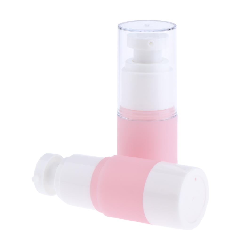 2 Cái Xách Tay Mỹ Phẩm Rỗng Trang điểm Vô Trùng Airless Pump Spray Chai