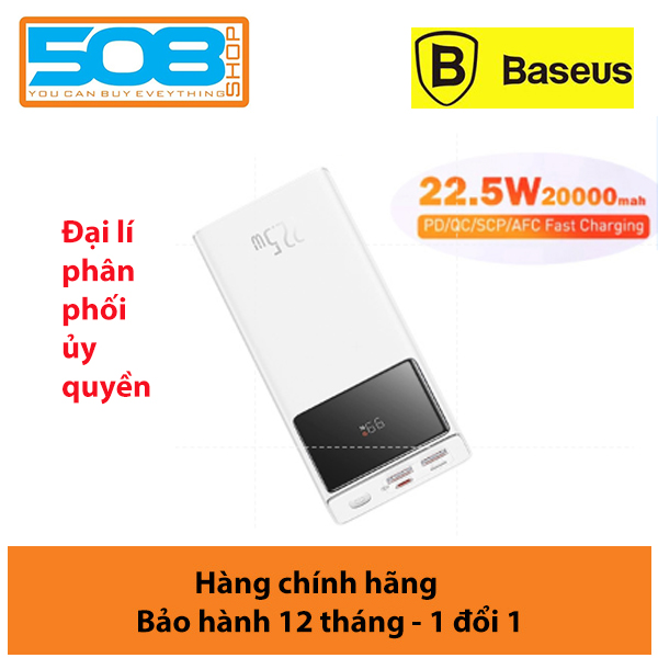 Pin sạc dự phòng Baseus Star-Lord Digital Display 20000mAh 22.5W - Hàng chính hãng